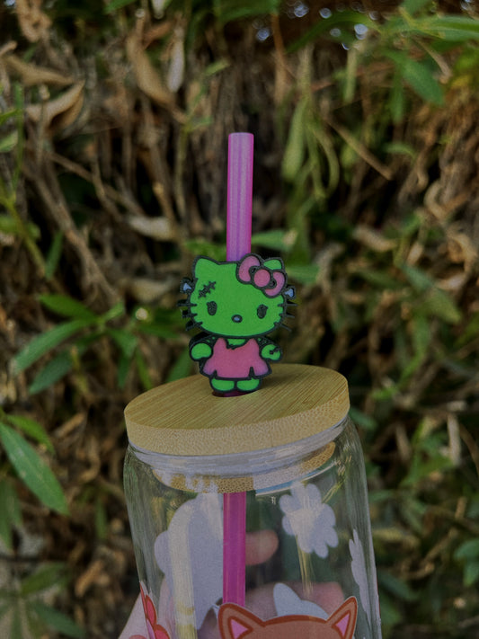 Franken Kitty Straw Topper