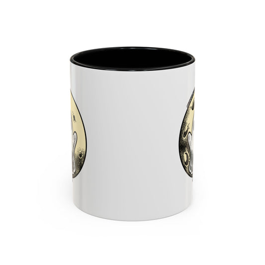 Ghost on the Moon Accent Coffee Mug (11, 15oz)