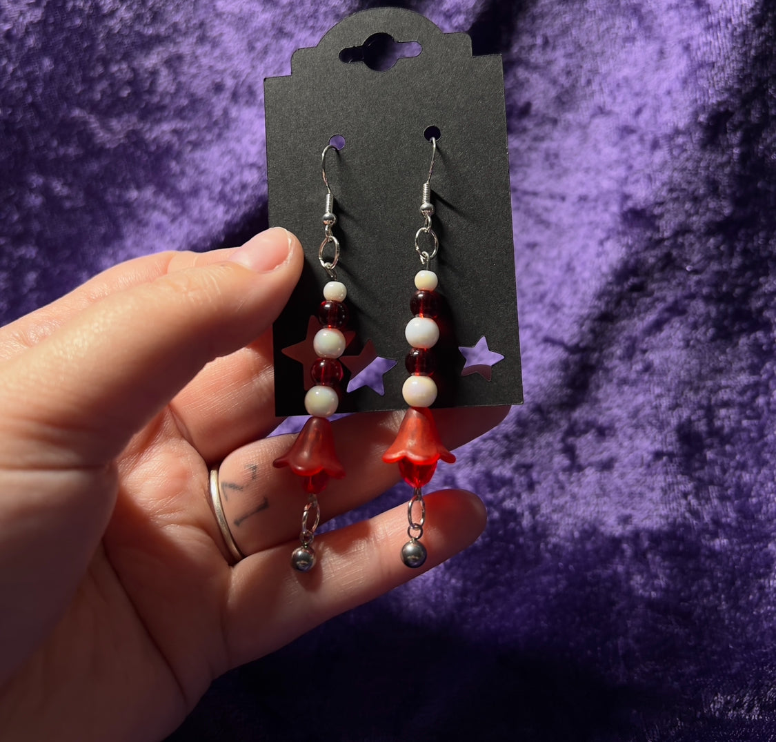 Fairy Flowers Beaded Earrings