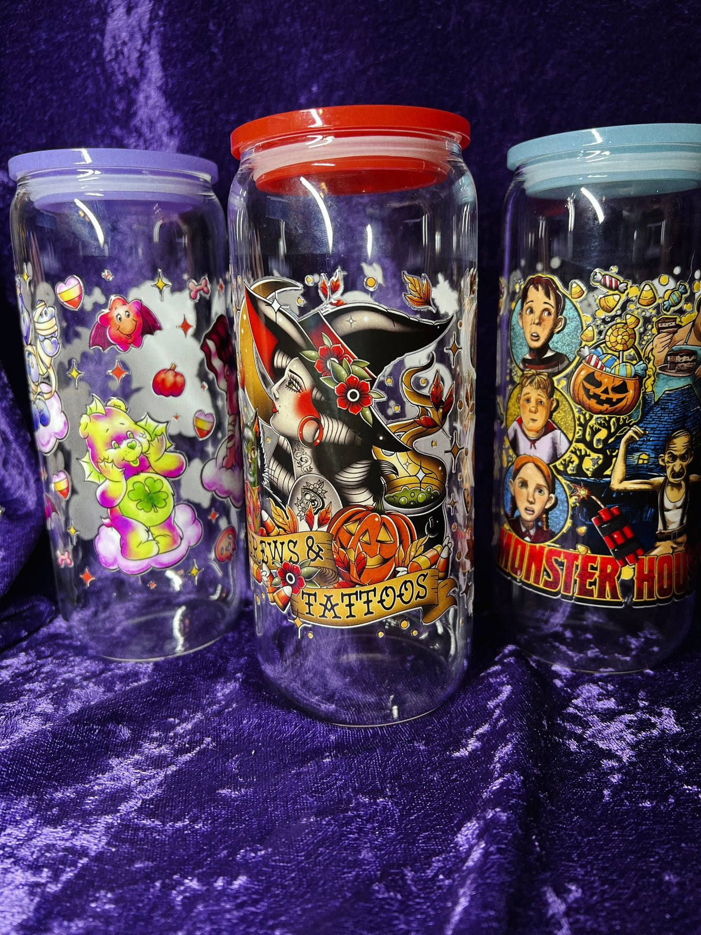 20oz Halloween Glass Cans ☾⋆⁺₊🎃´₊⁺~