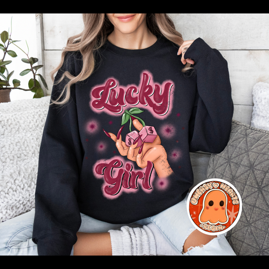 Lucky Girl Crewneck or Tshirt