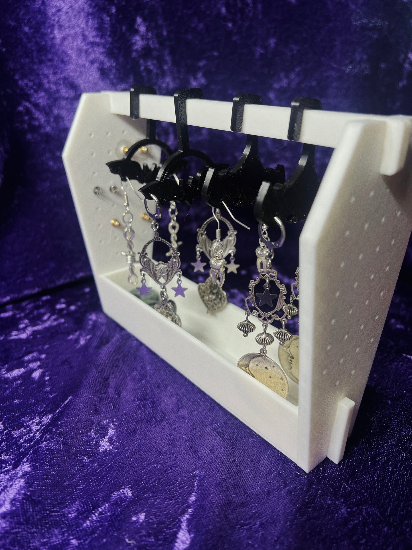 Bat Coffin Earring Hanger 3D Printed