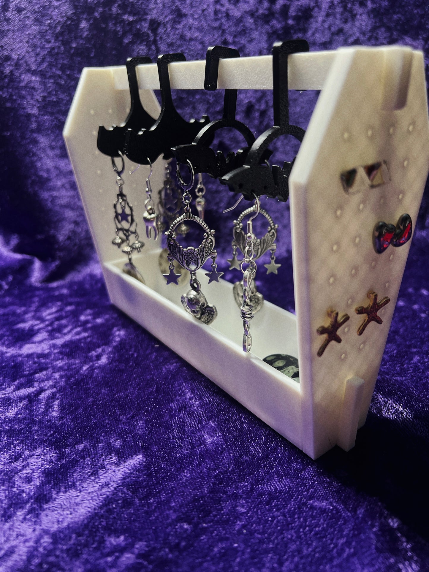 Bat Coffin Earring Hanger 3D Printed